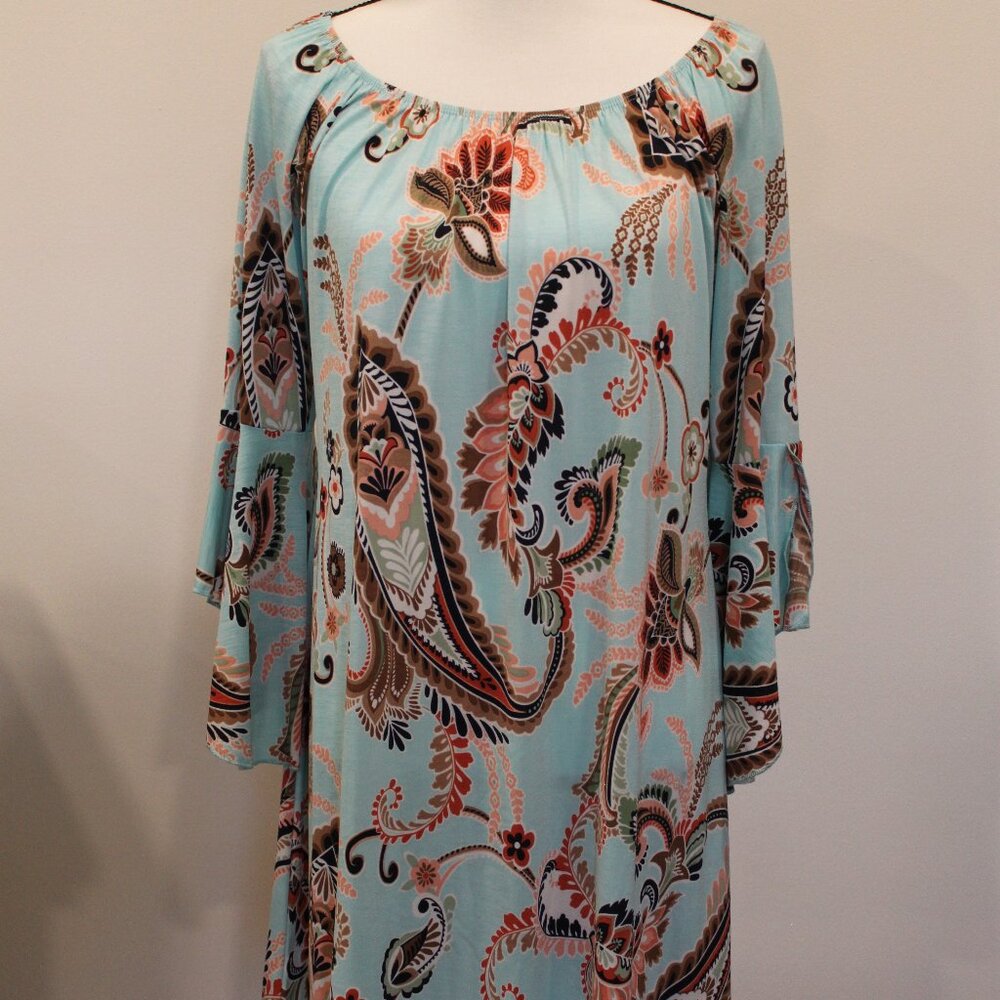 Discount Divas Paisley Print Dress Sz M